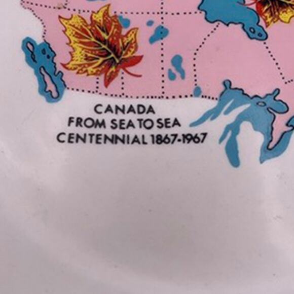 Canada "From Sea to Sea" Centennial 1867-1967 Vintage Souvenir Ceramic Plate - Picture 3 of 5